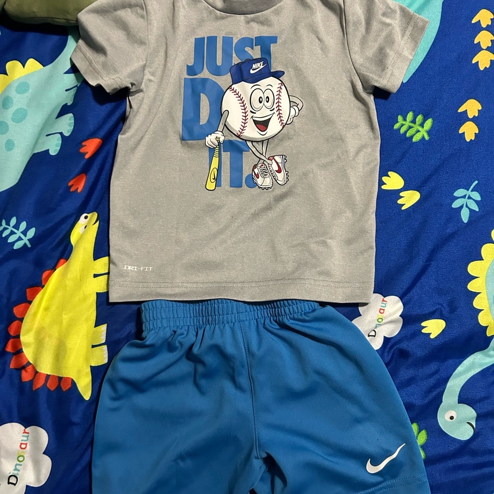 Nike Baseball Kids Just Do It T-Shirt and Shorts Set